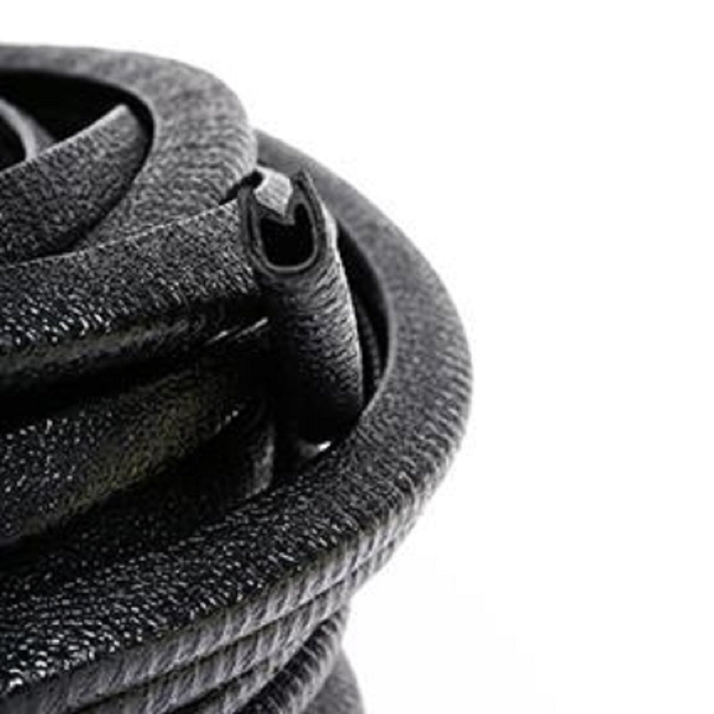 Windlace Black Snap on Trim Leathergrain Surface-100 ft Auto-Windlace Trim