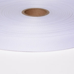 Twill Tape White Polyester Binding and Edging Tape 2 Sizes 34" and 1"  110 Yard Roll