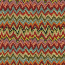 Load image into Gallery viewer, Flame Stitch Upholstery Fabric Woven Jacquard Chania 17 Canyon