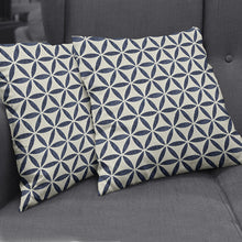 Load image into Gallery viewer, Demeter Mid-Scale Geometric Chenille Upholstery Fabric Navy Blue