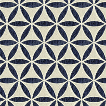 Load image into Gallery viewer, Demeter Mid-Scale Geometric Chenille Upholstery Fabric Navy Blue