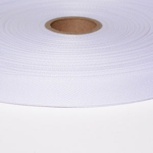 Twill Tape White Polyester Binding and Edging Tape 2 Sizes 34" and 1"  110 Yard Roll