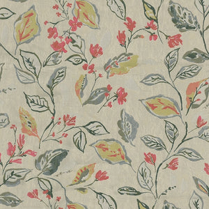 Ella Upholstery Fabric Watercolor Foliage Woven Jacquard 3 Colors