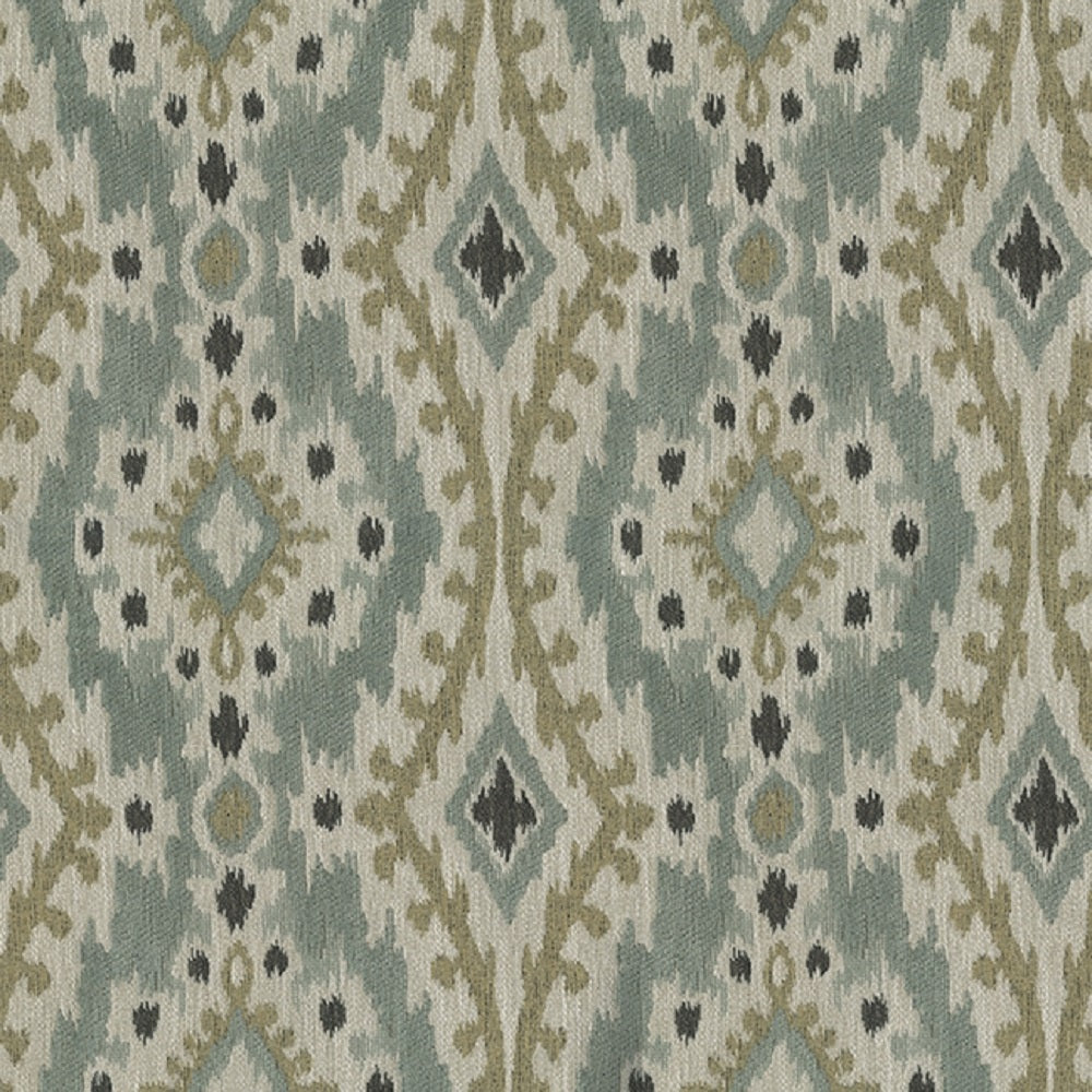 Sundance Upholstery Fabric Chenille Medallion Panel with Ikat Effect Woven Jacquard 3 Colors